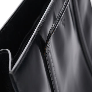 Prada 1995 Black Spazzolato Tote Bag