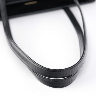 Prada 1995 Black Spazzolato Tote Bag