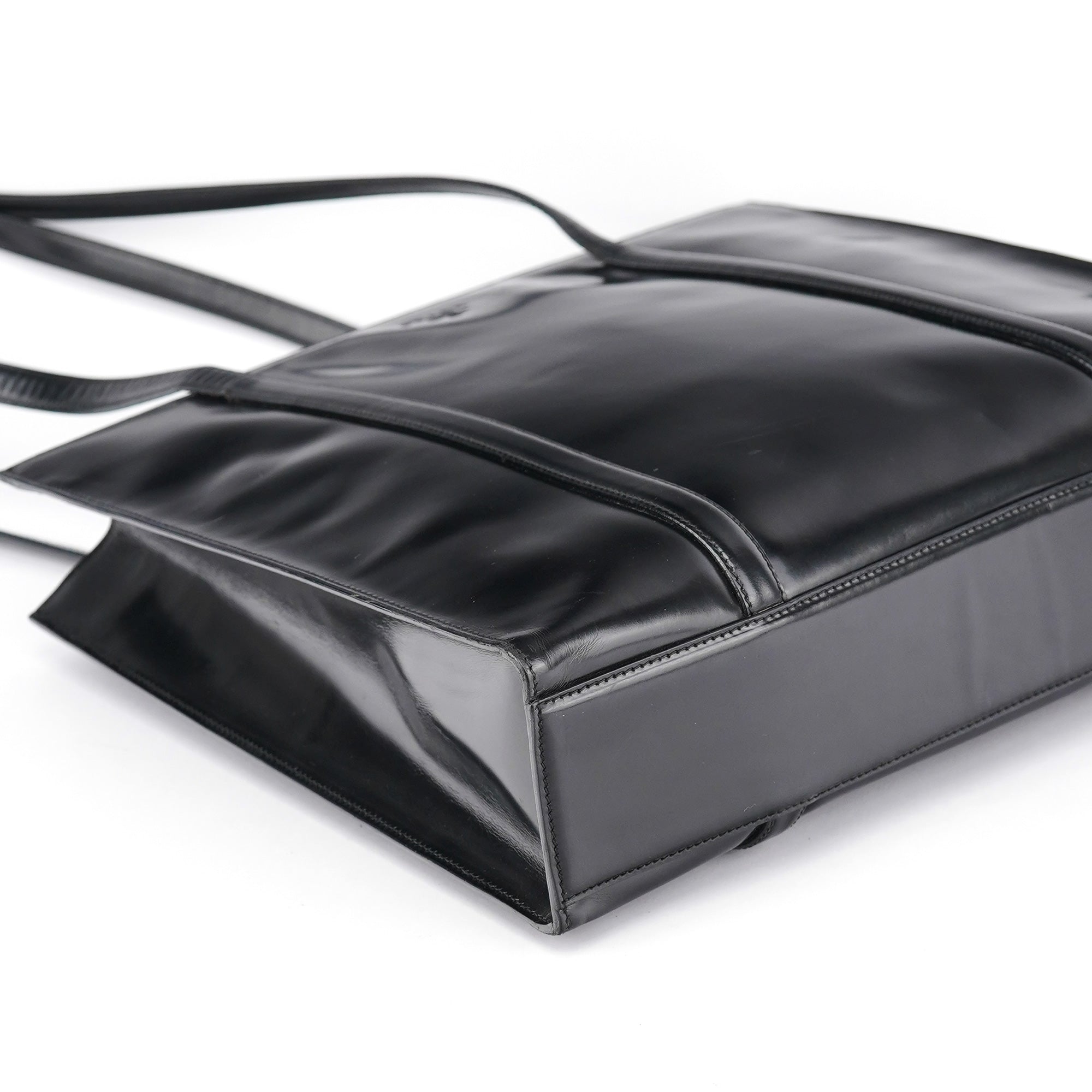 Prada 1995 Black Spazzolato Tote Bag