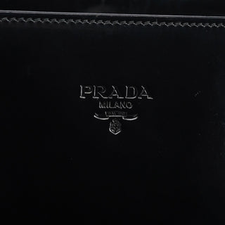 Prada 1995 Black Spazzolato Tote Bag