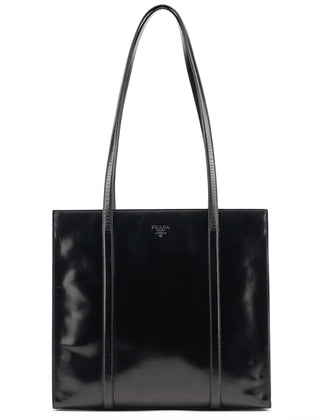 Prada 1995 Black Spazzolato Tote Bag