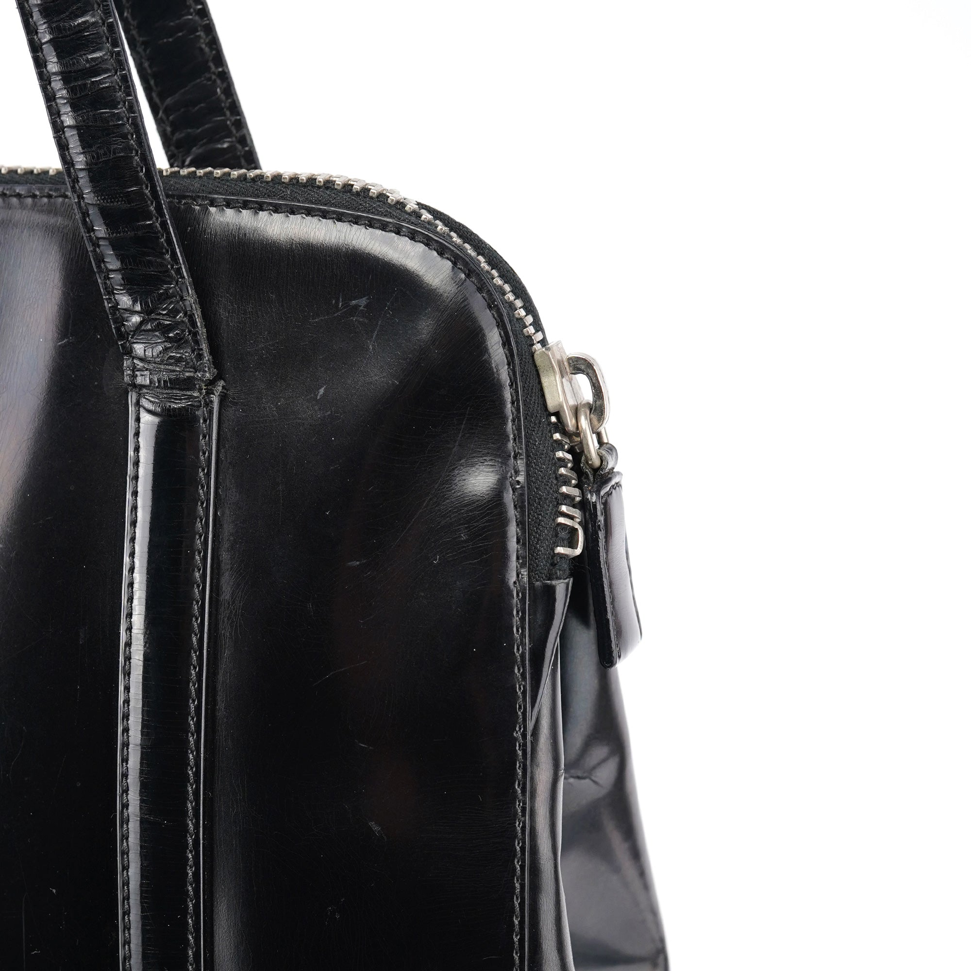Prada 1995 Black Spazzolato Tote Bag