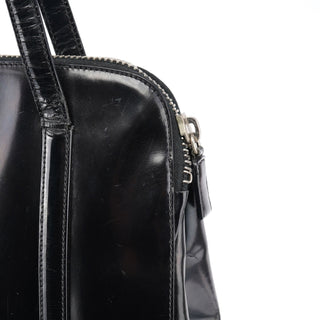 Prada 1995 Black Spazzolato Tote Bag