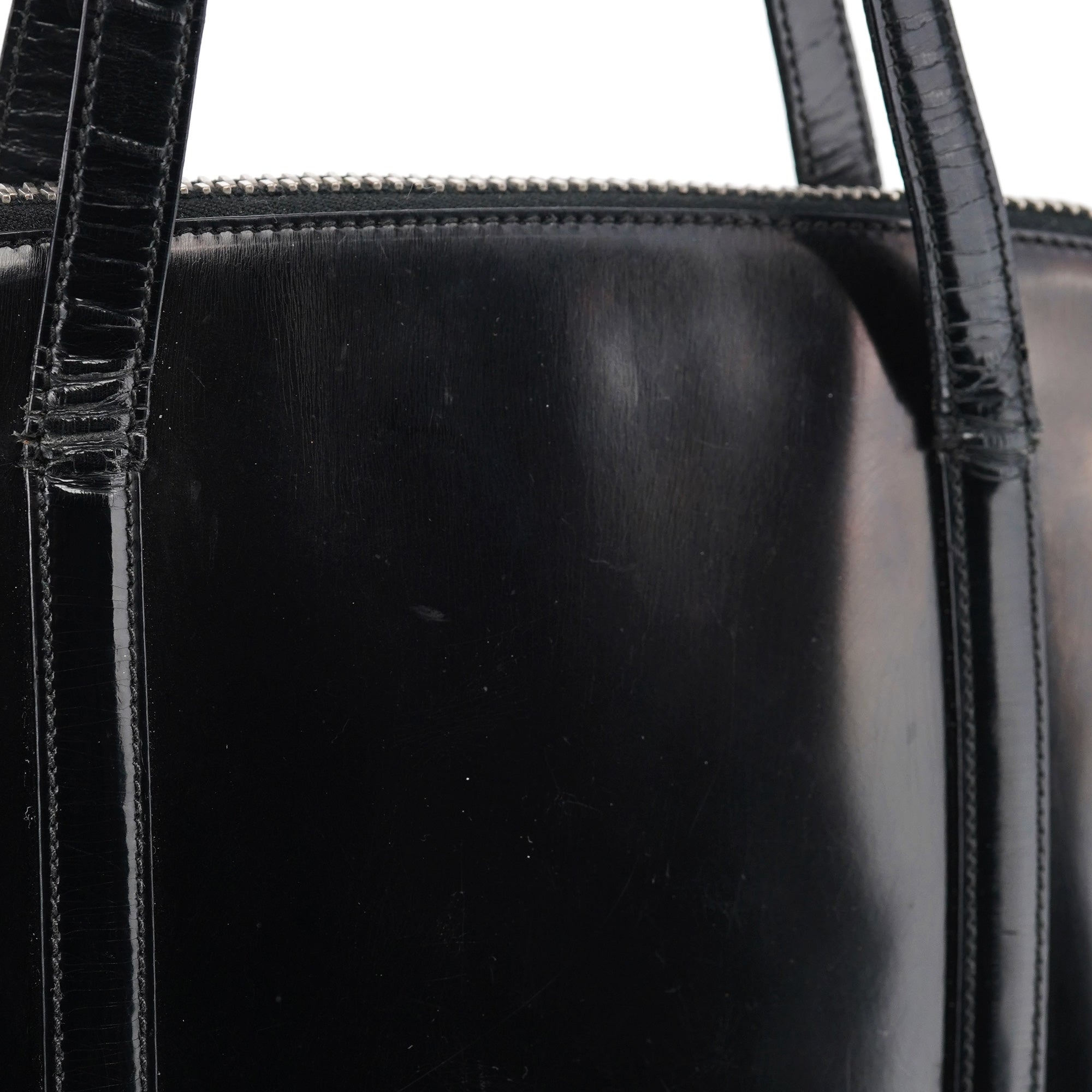Prada 1995 Black Spazzolato Tote Bag