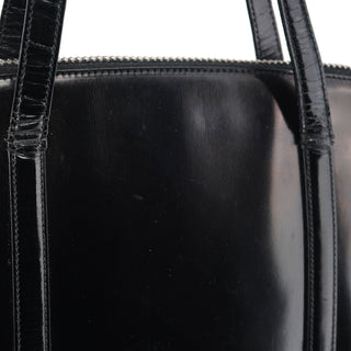 Prada 1995 Black Spazzolato Tote Bag