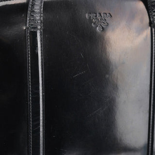 Prada 1995 Black Spazzolato Tote Bag