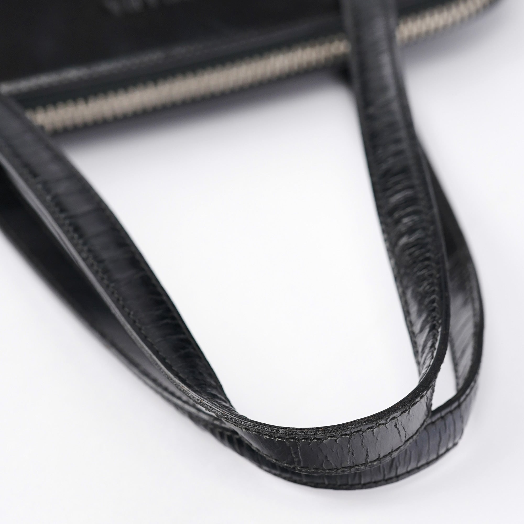 Prada 1995 Black Spazzolato Tote Bag