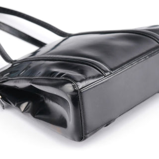 Prada 1995 Black Spazzolato Tote Bag