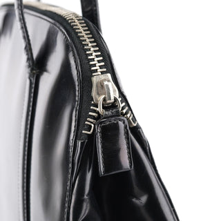 Prada 1995 Black Spazzolato Tote Bag