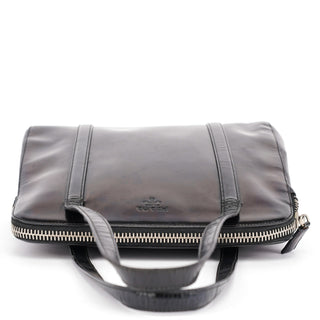 Prada 1995 Black Spazzolato Tote Bag