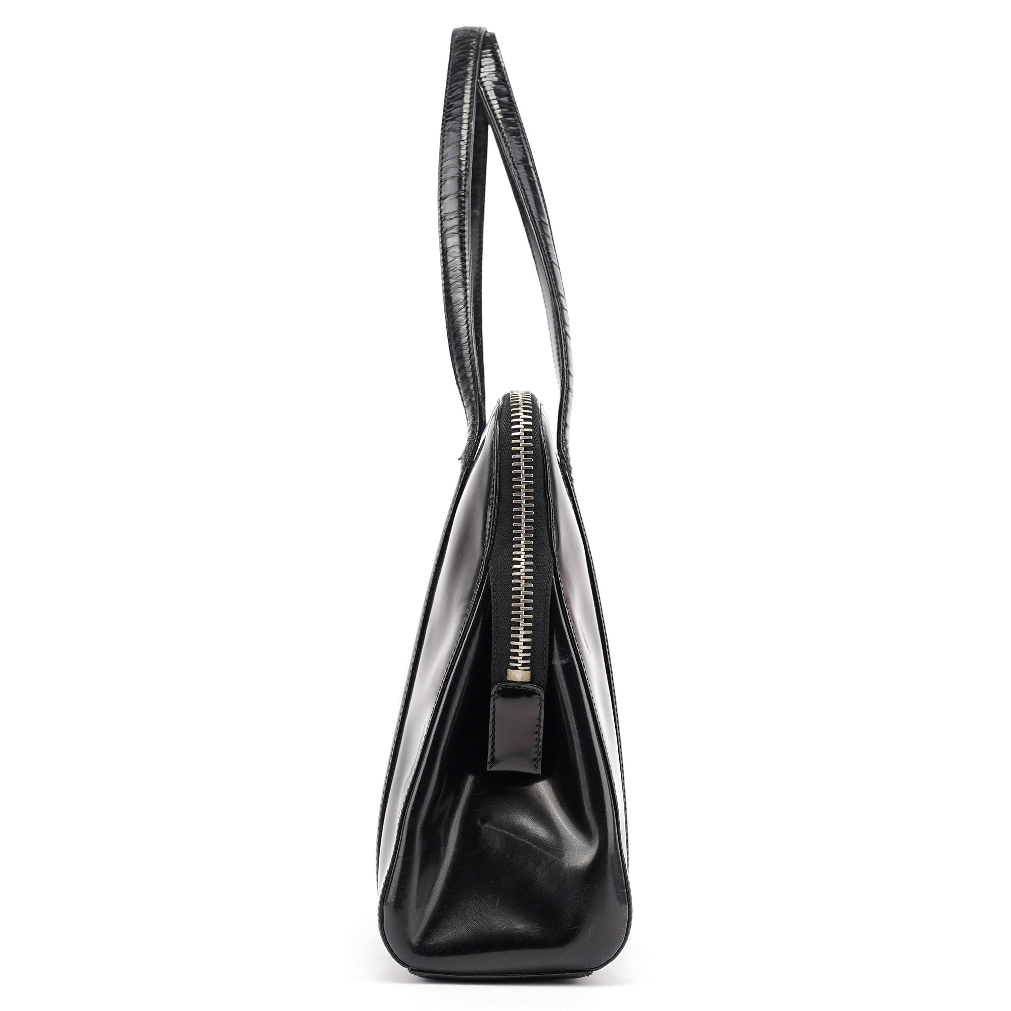 Prada 1995 Black Spazzolato Tote Bag