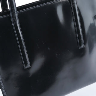 Prada 1995 Black Spazzolato Tote Bag