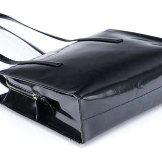 Prada 1995 Black Spazzolato Tote Bag