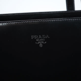 Prada 1995 Black Spazzolato Tote Bag