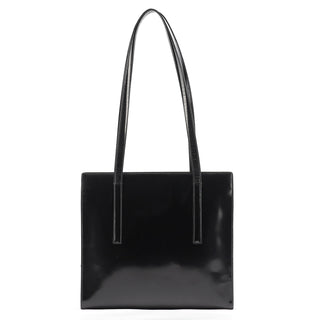 Prada 1995 Black Spazzolato Tote Bag
