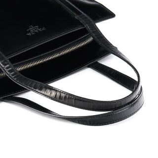 Prada 1995 Black Spazzolato Tote Bag