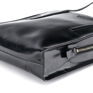 Prada 1995 Black Spazzolato Tote Bag