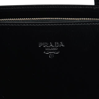 Prada 1995 Black Spazzolato Tote Bag