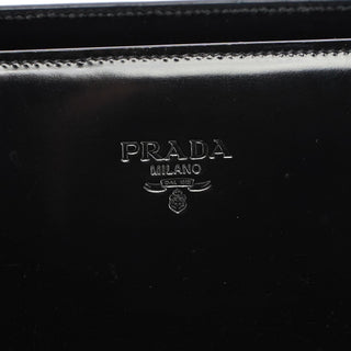 Prada 1995 Black Spazzolato Tote Bag