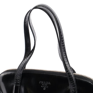 Prada 1995 Black Spazzolato Tote Bag