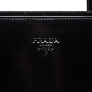 Prada 1995 Black Spazzolato Tote Bag