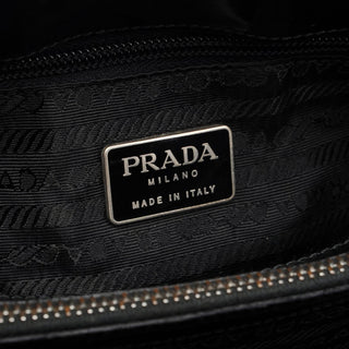 Prada 1995 Black Spazzolato Tote Bag