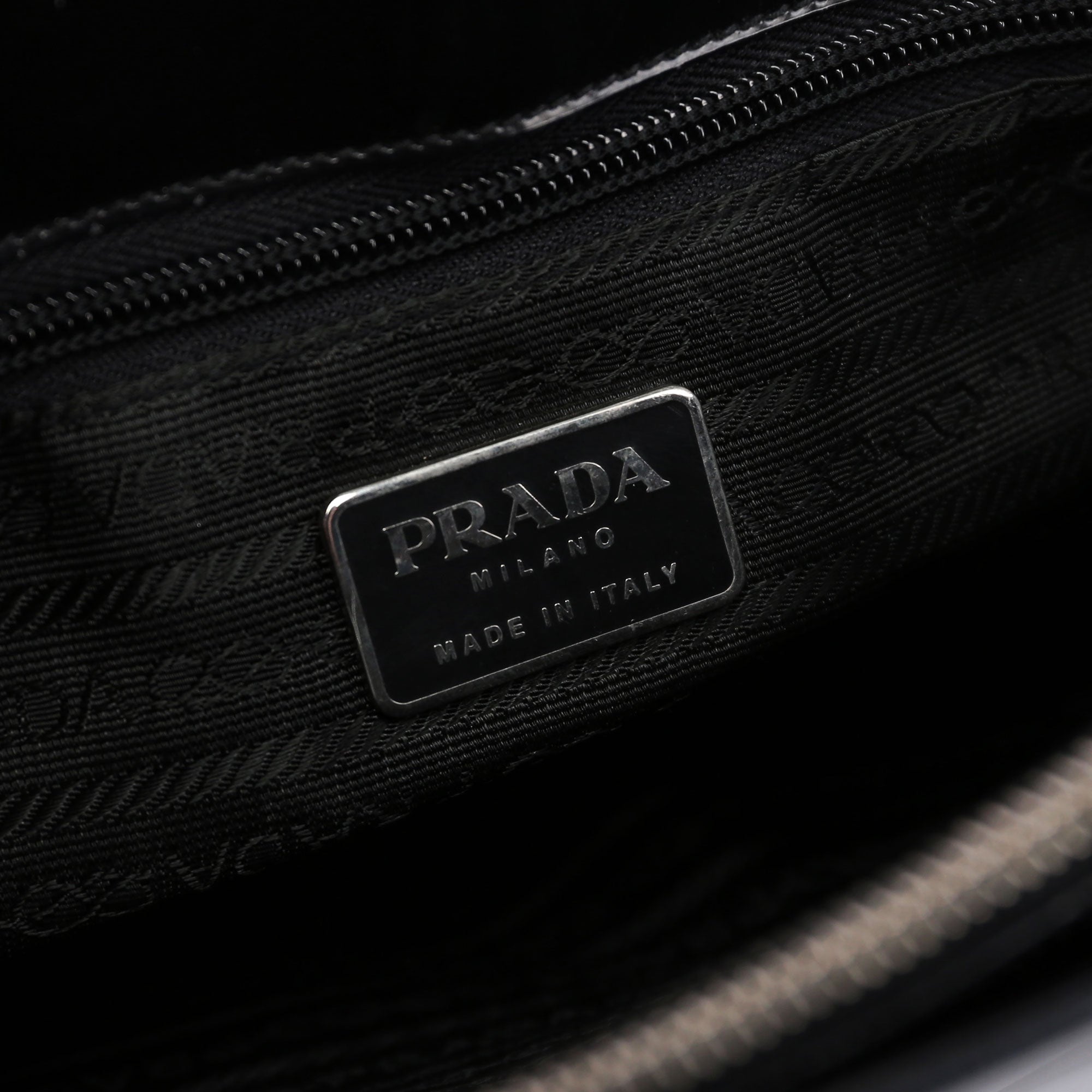 Prada 1995 Black Spazzolato Tote Bag