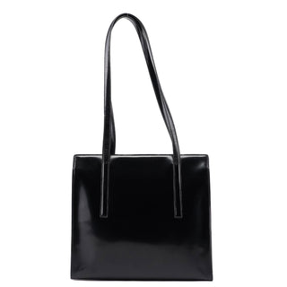 Prada 1995 Black Spazzolato Tote Bag