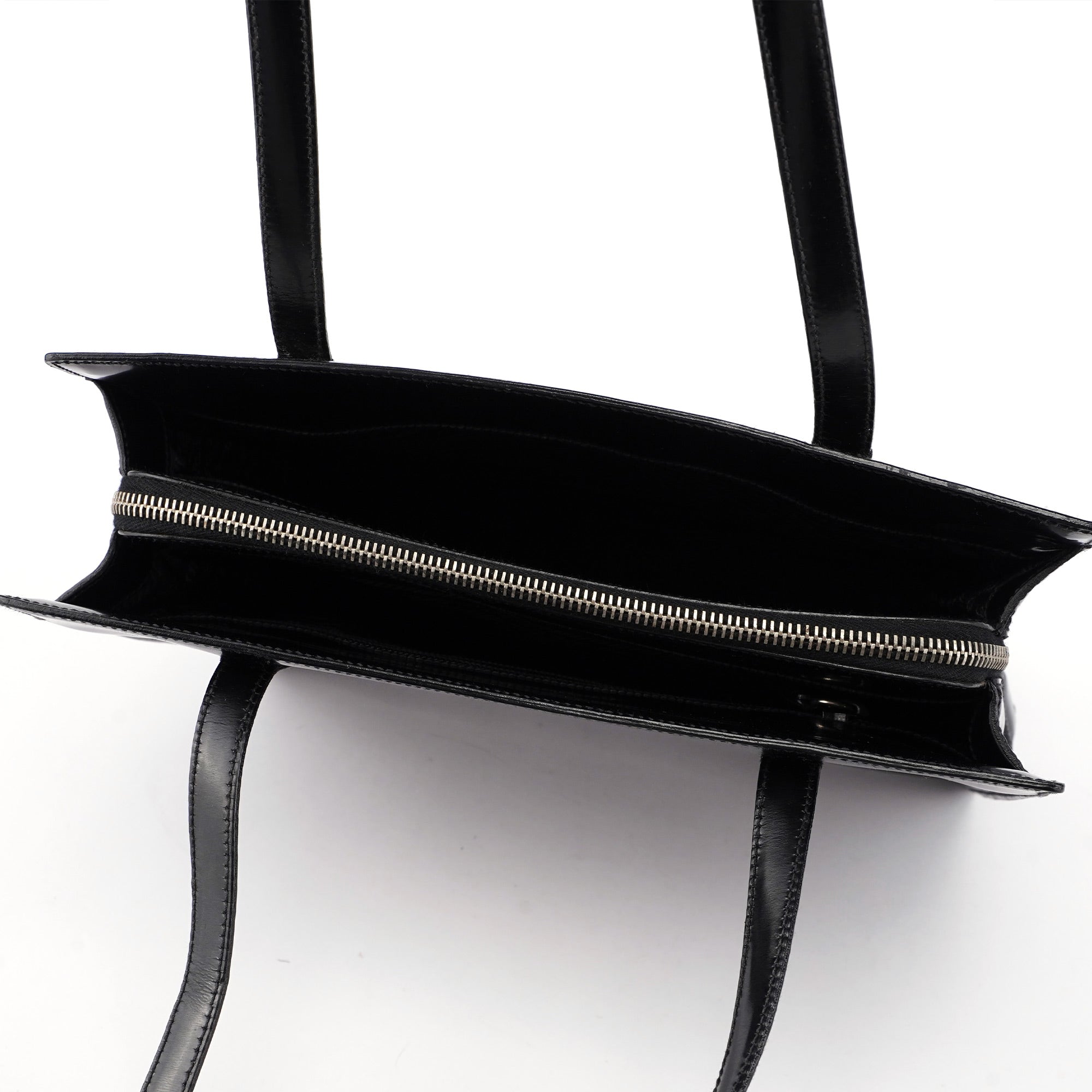 Prada 1995 Black Spazzolato Tote Bag