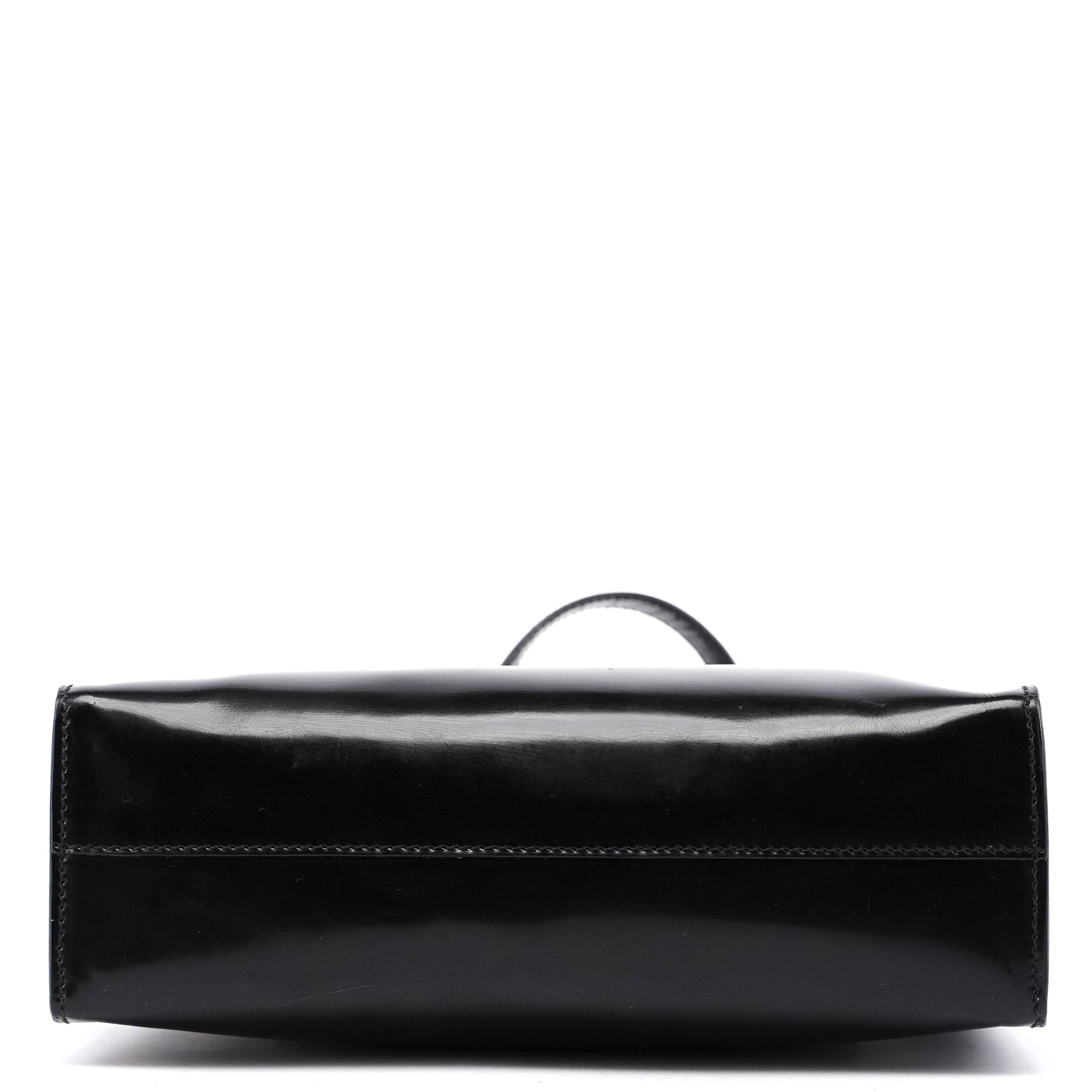 Prada 1995 Black Spazzolato Tote Bag