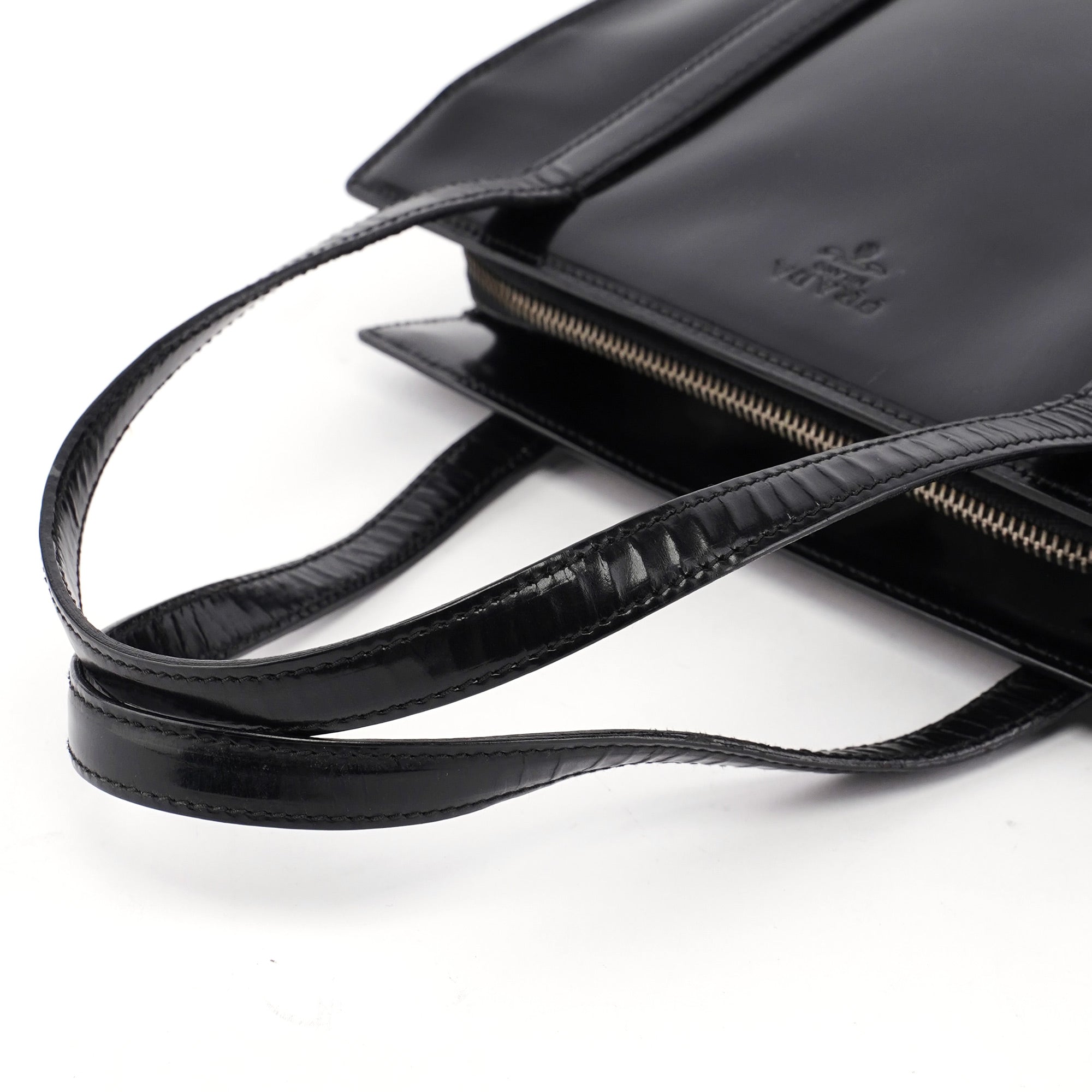 Prada 1995 Black Spazzolato Tote Bag