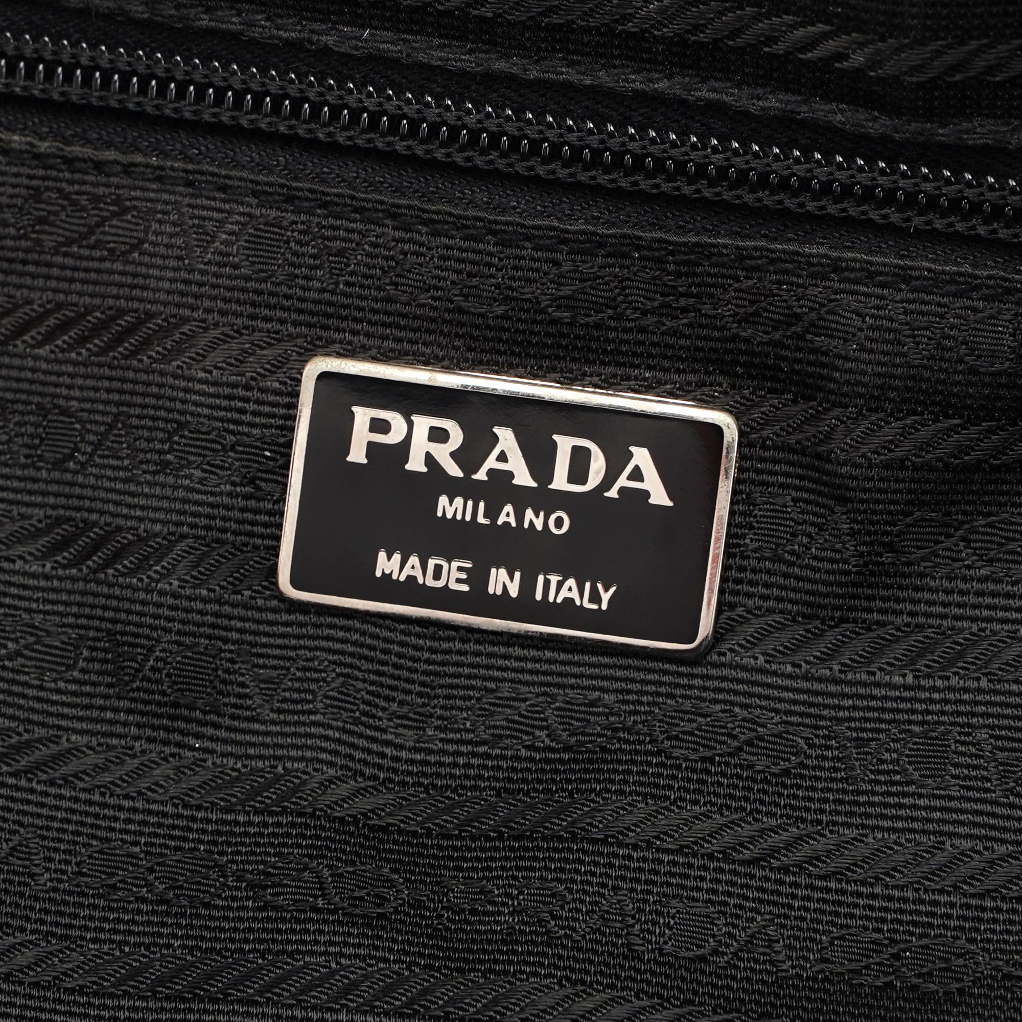 Prada 1995 Black Spazzolato Tote Bag