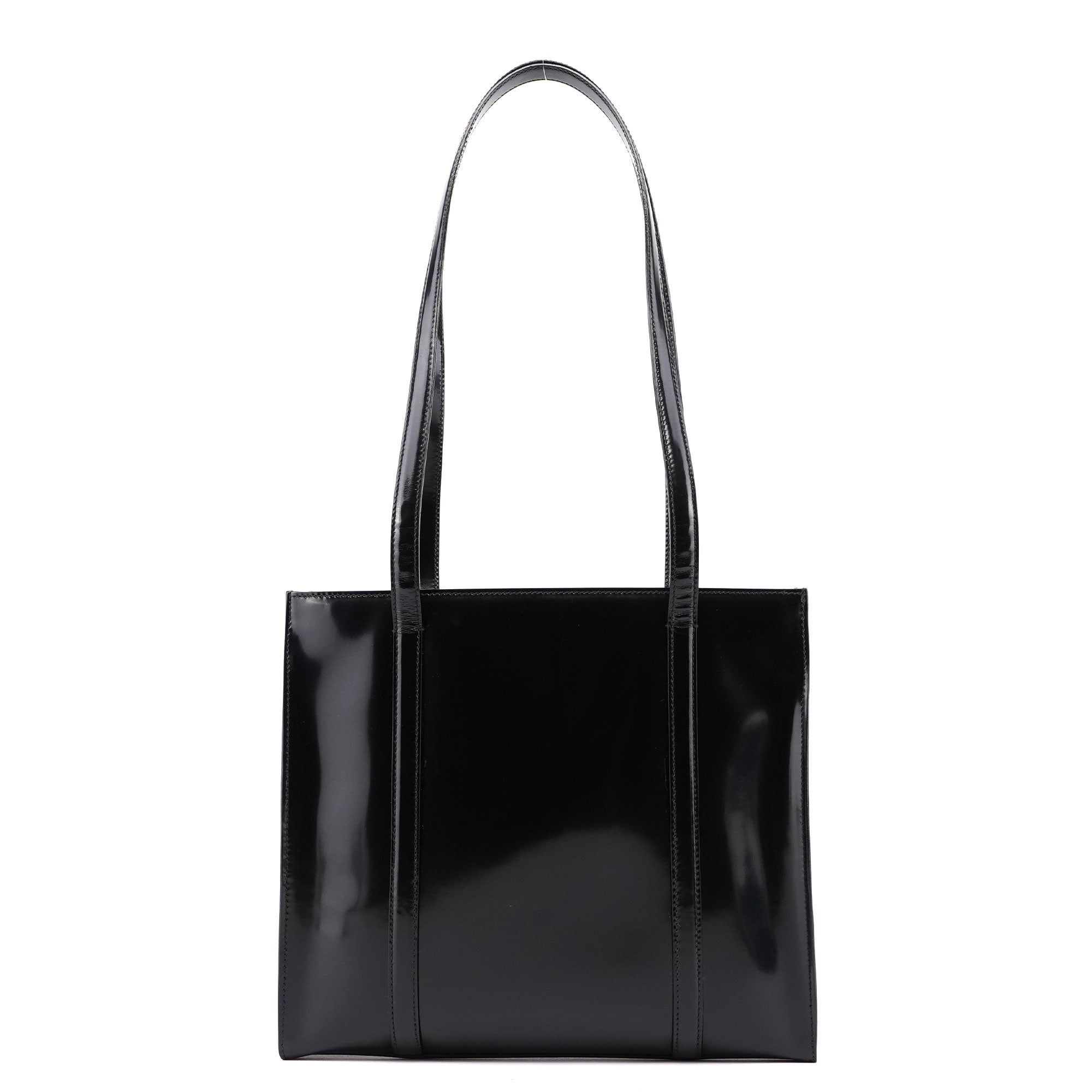 Prada 1995 Black Spazzolato Tote Bag