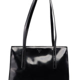 Prada 1995 Black Spazzolato Tote Bag