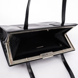 Prada 1995 Black Spazzolato Tote Bag