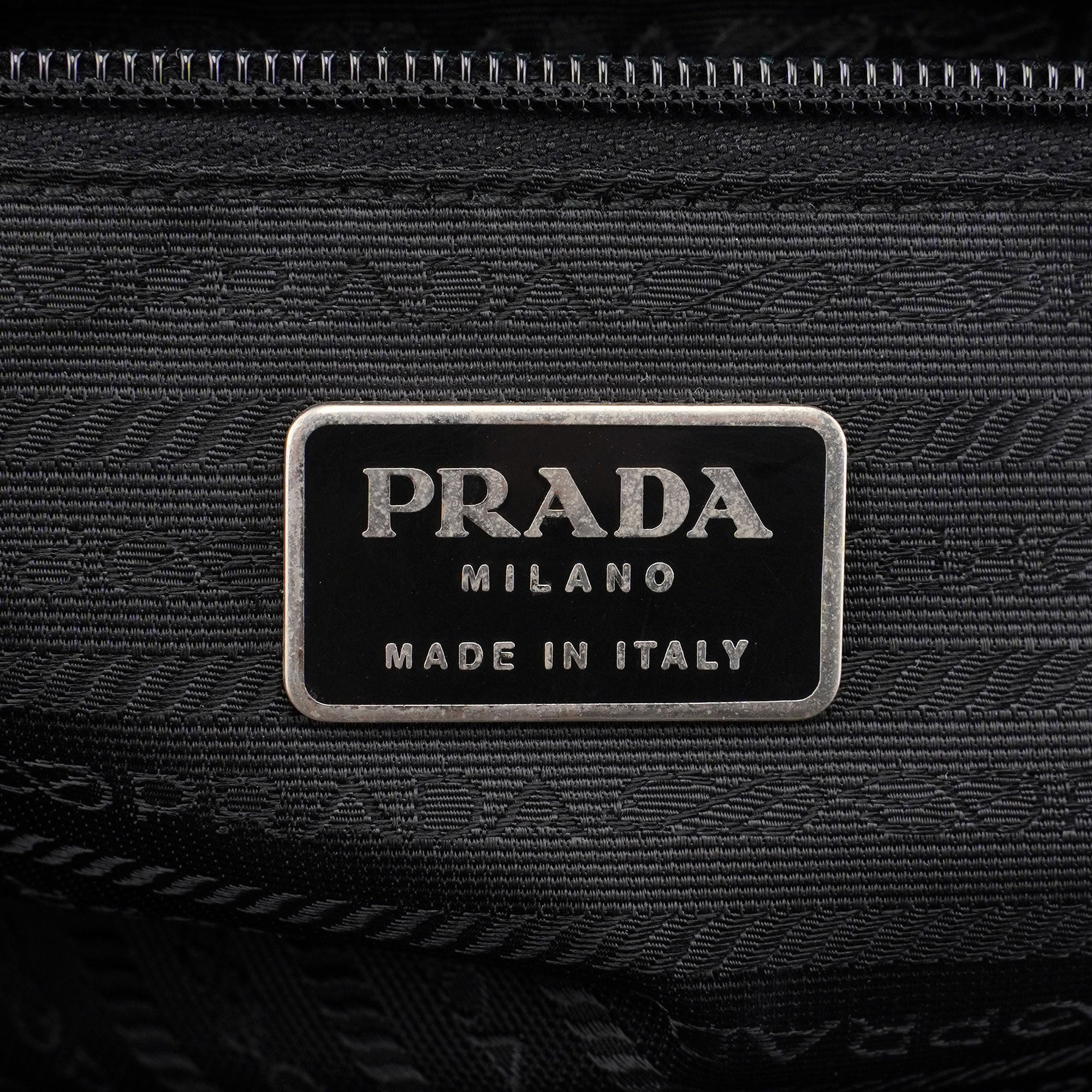 Prada 1995 Black Spazzolato Tote Bag