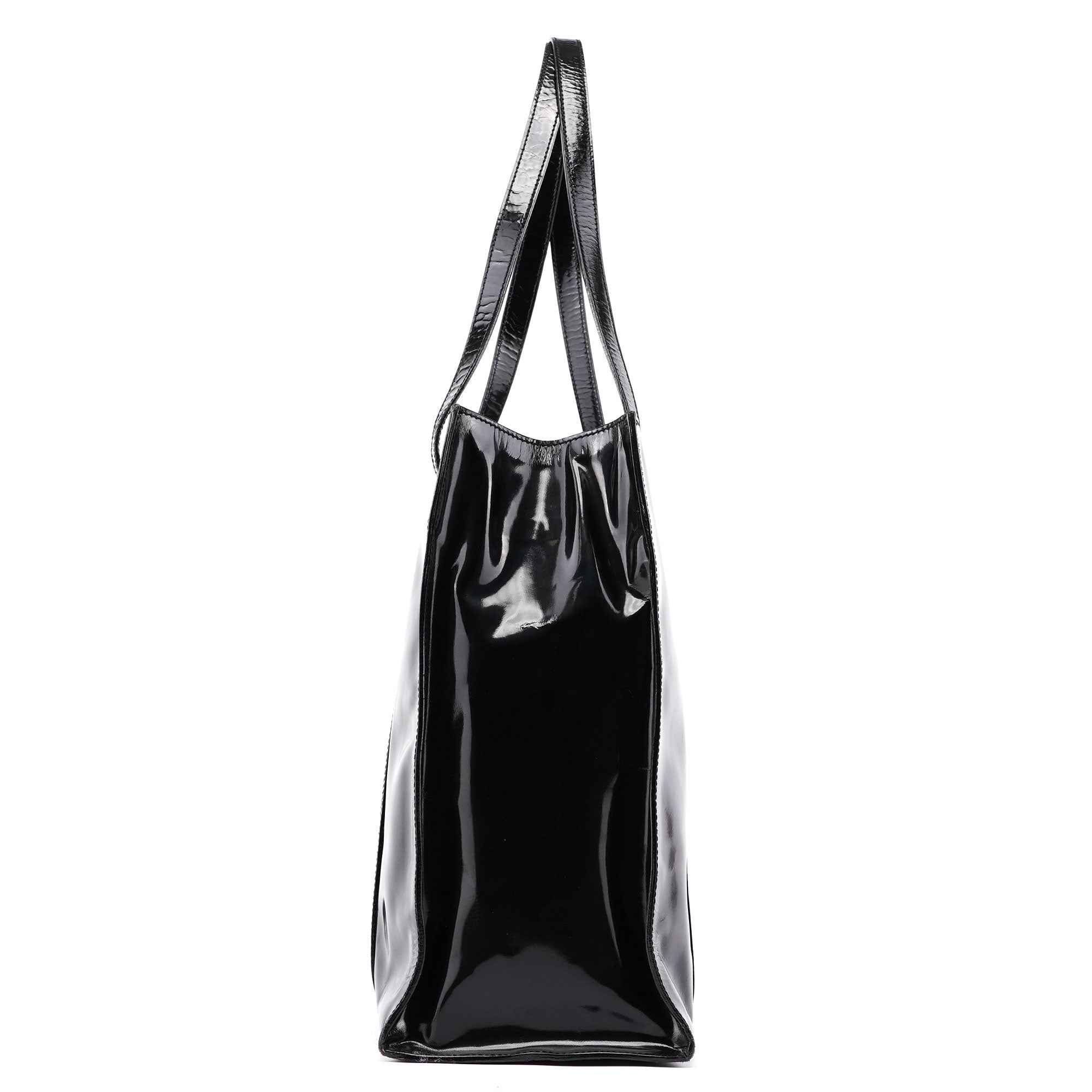 Prada 1995 Black Spazzolato Tote Bag