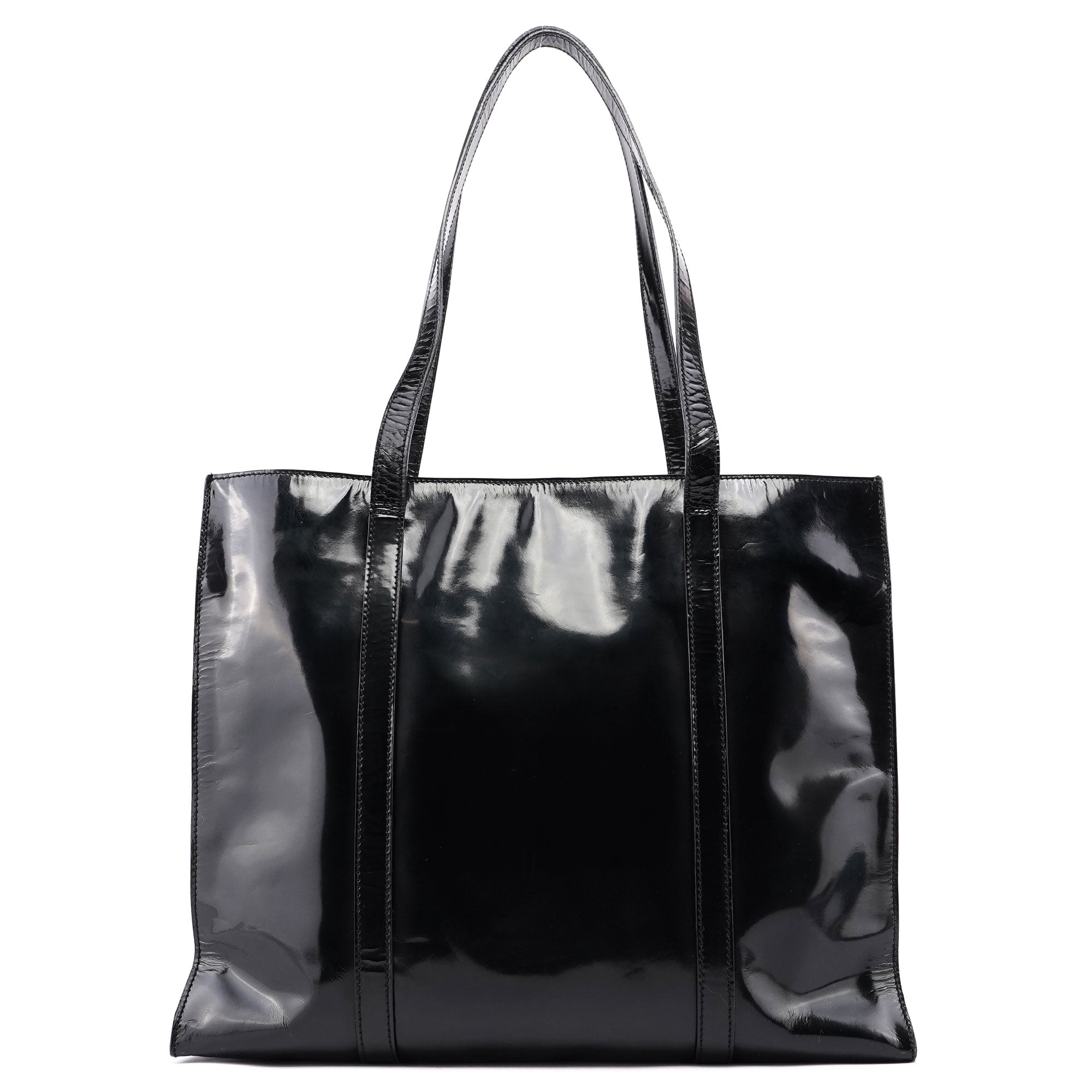 Prada 1995 Tote Bag aus schwarzem Spazzolato-Leder