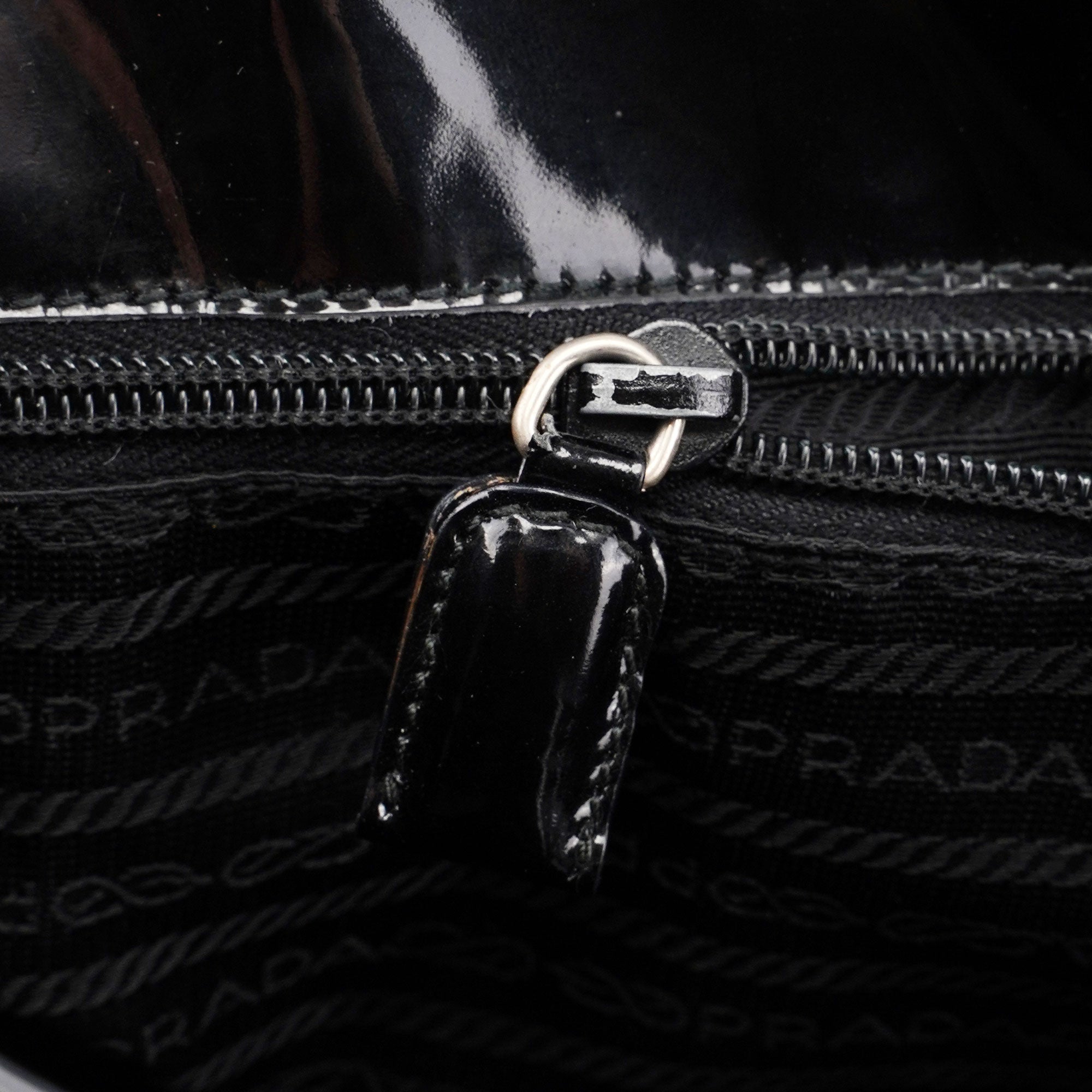 Prada 1995 Black Spazzolato Tote Bag