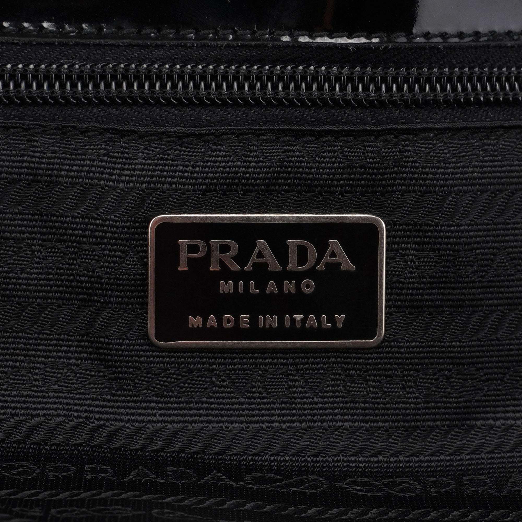 Prada 1995 Black Spazzolato Tote Bag