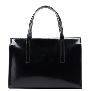 Prada 1995 Black Spazzolato Tote Bag