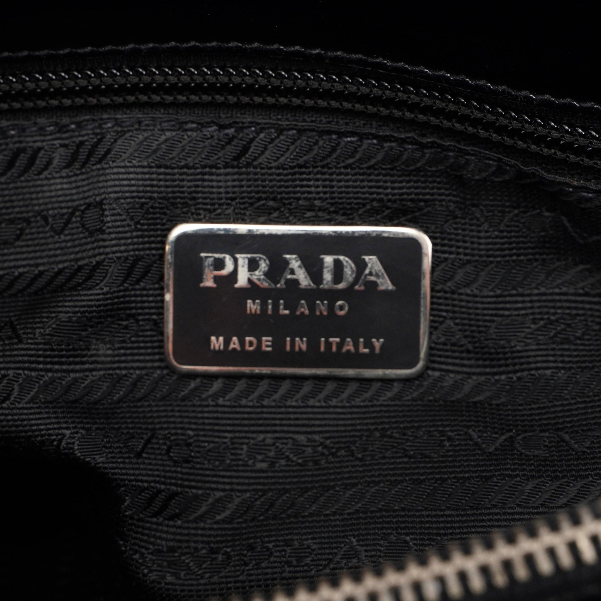 Prada 1995 Black Spazzolato Tote Bag