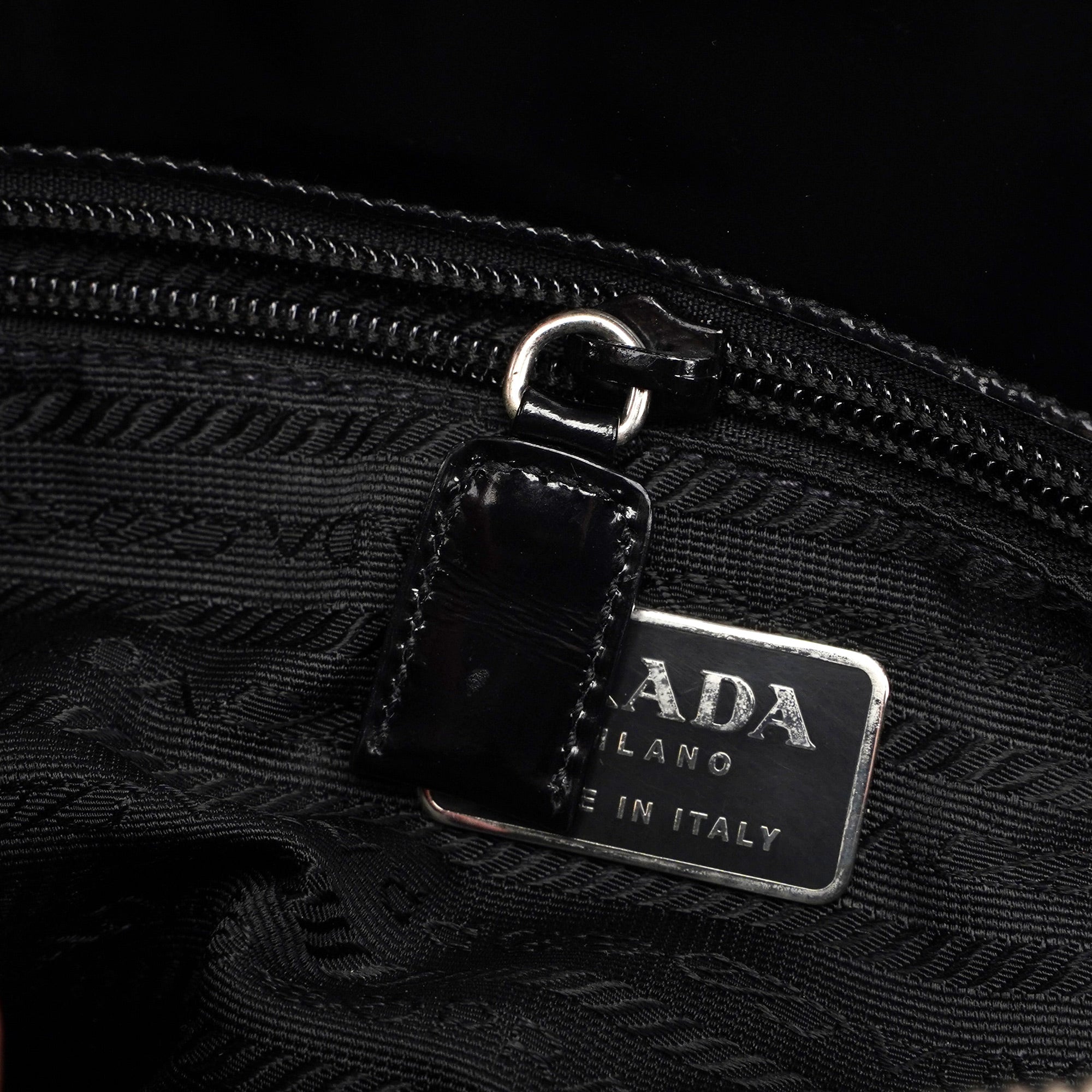 Prada 1995 Black Spazzolato Tote Bag