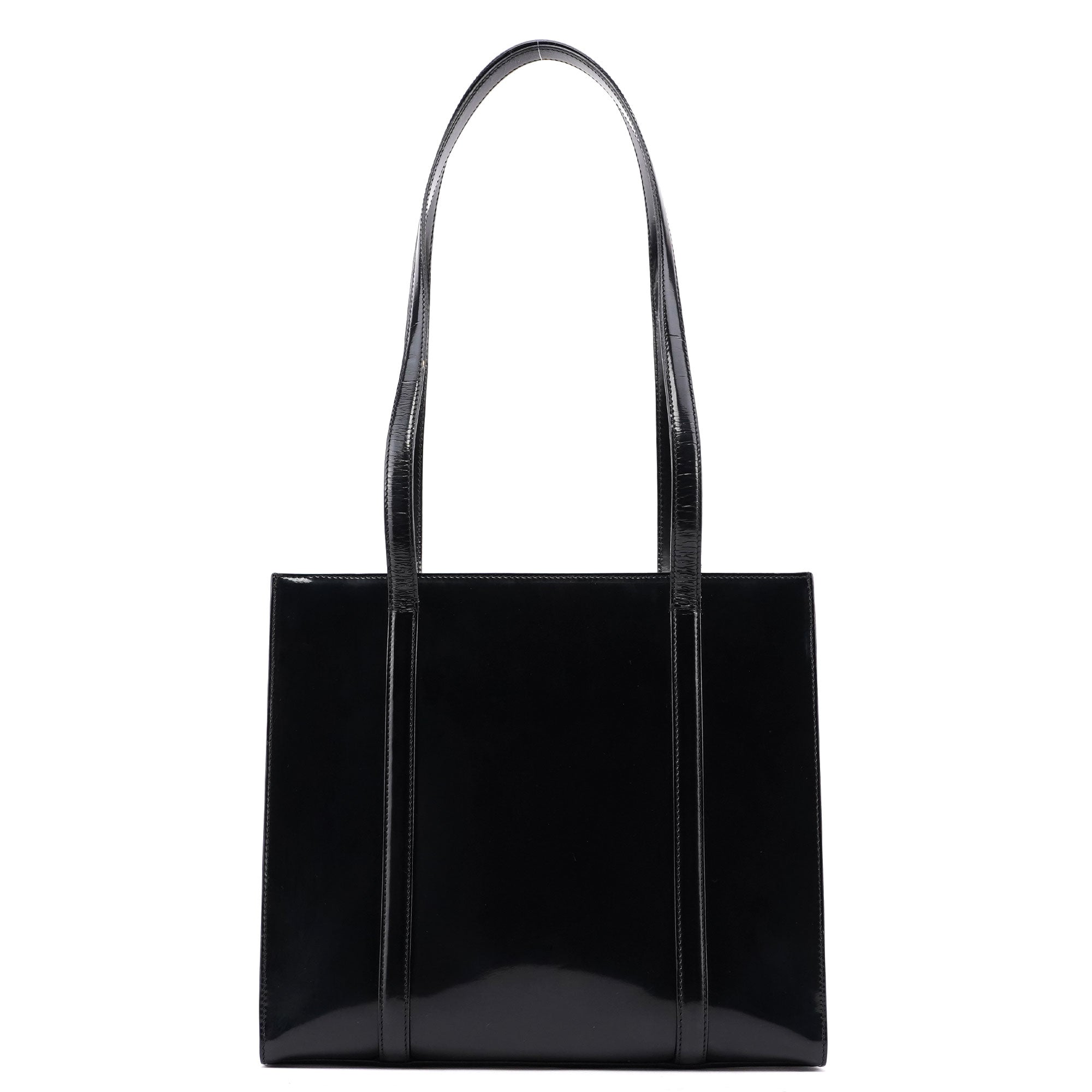 Prada 1995 Black Spazzolato Tote Bag