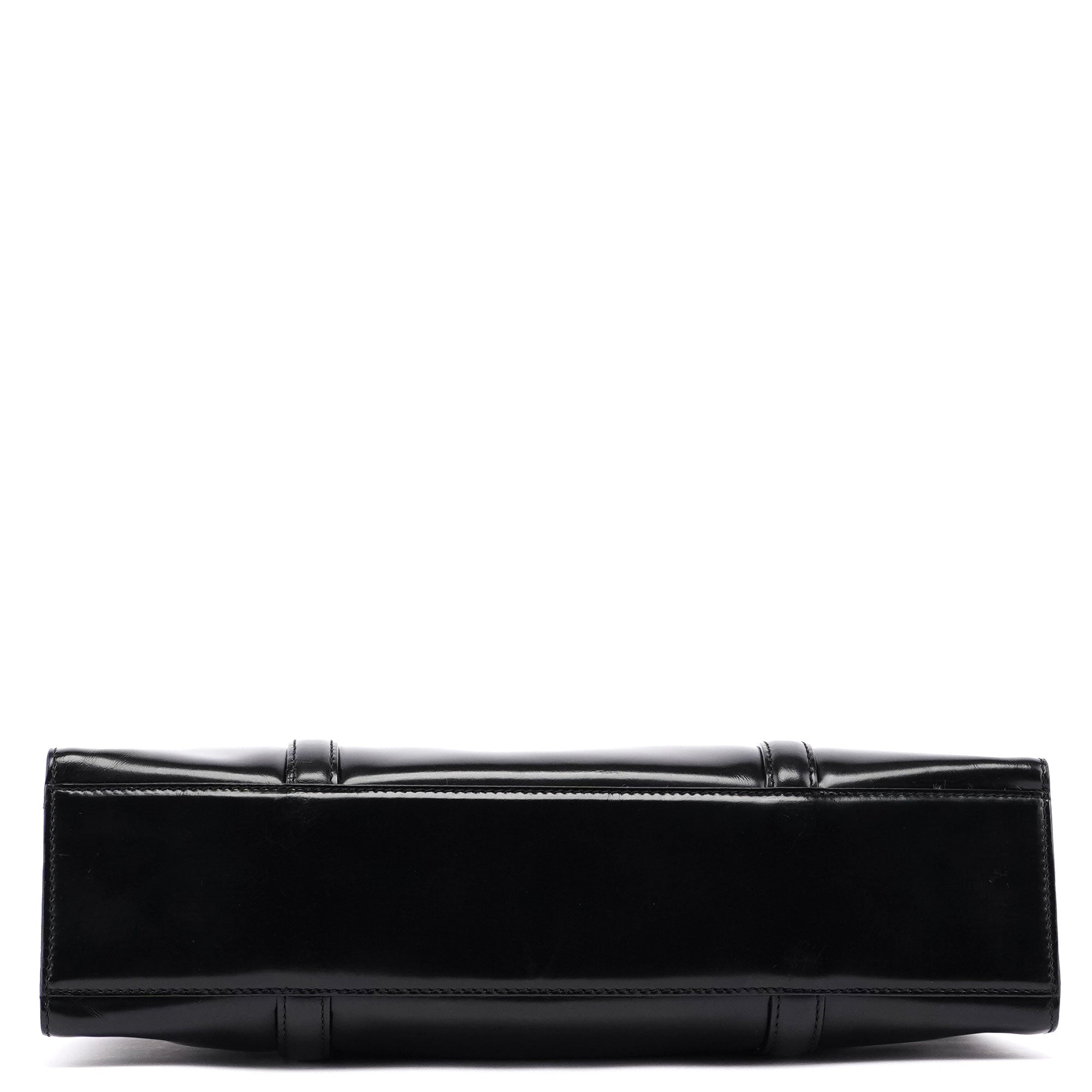 Prada 1995 Black Spazzolato Tote Bag