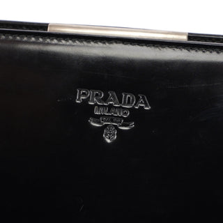 Prada 1995 Black Spazzolato Tote Bag