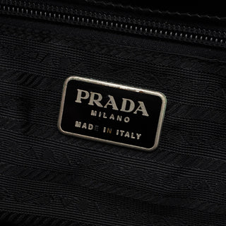 Prada 1995 Black Spazzolato Tote Bag