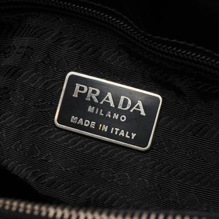 Prada 1995 Black Spazzolato Tote Bag