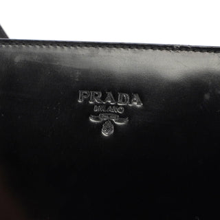 Prada 1995 Black Spazzolato Tote Bag