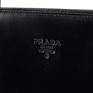 Prada 1995 Black Spazzolato Tote Bag